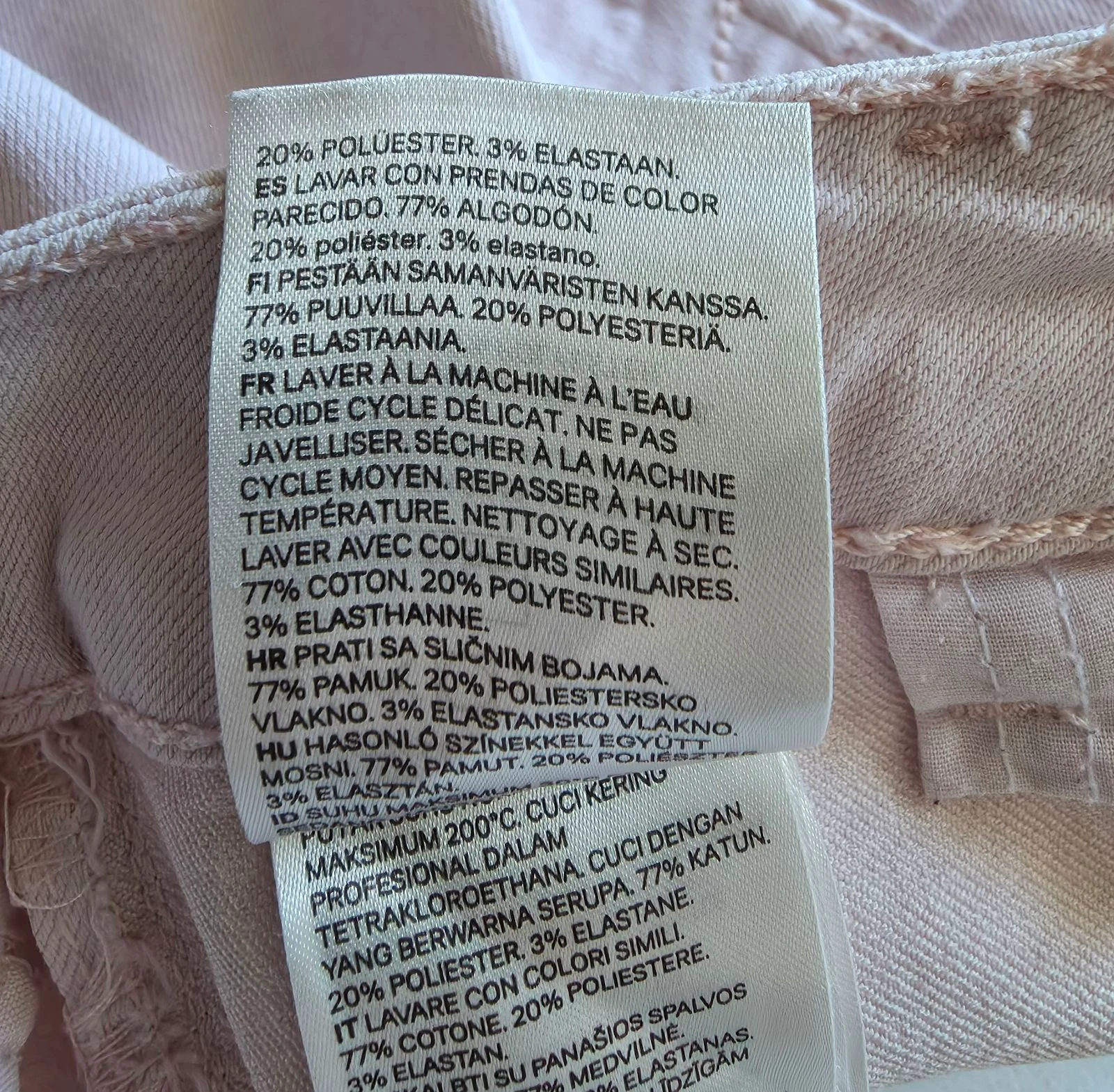 Short em jeans rosa claro 36 S Divided H&M short cintura alta com pregas – photo 6